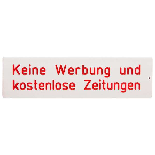 RSA2 ALU Namensschild Werbung nein