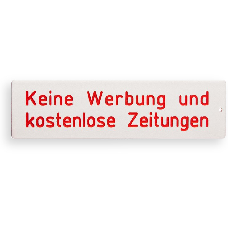 RSA2 ALU Namensschild Werbung nein