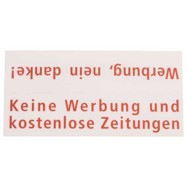 Werbungseinlage 60x15mm Werbung ja/nein