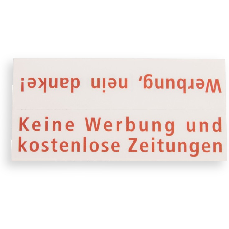 Werbungseinlage 60x15mm Werbung ja/nein