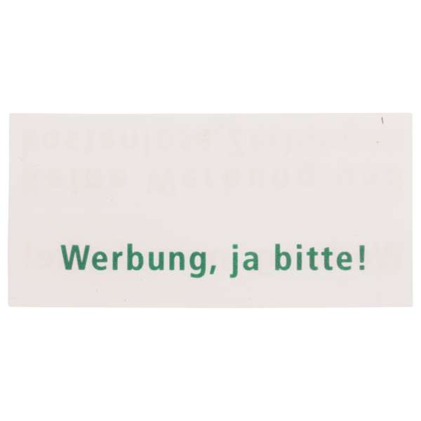 Werbungseinlage 60x15mm Werbung ja/nein