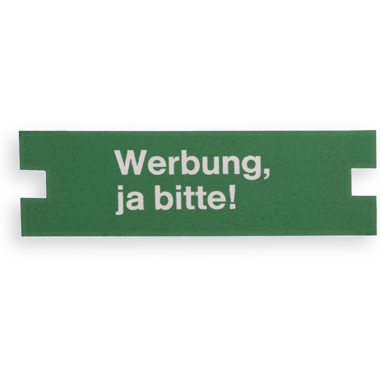 Werbungseinlage 74x23mm ja/nein