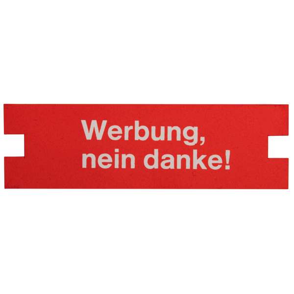 Werbungseinlage 74x23mm ja/nein