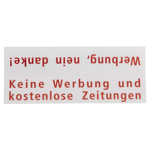 Namensschildeinlage RSA2 und NS09 mit Beschriftung