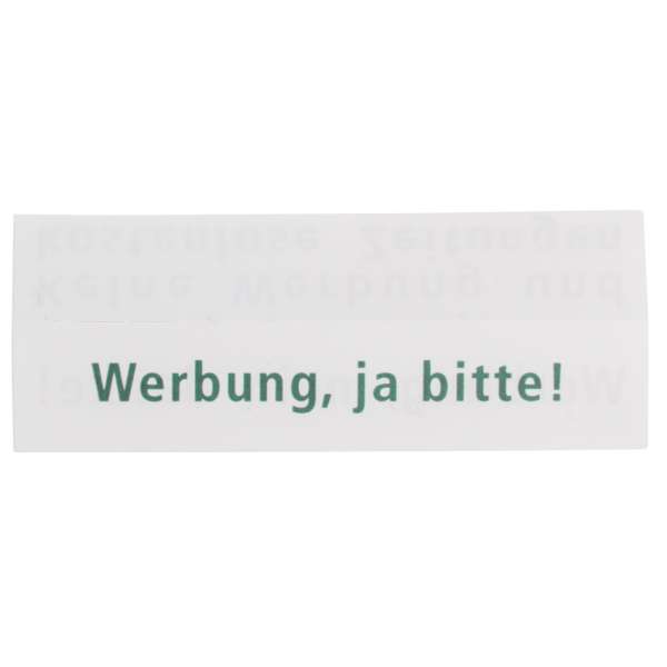 Namensschildeinlage RSA2 und NS09 mit Beschriftung