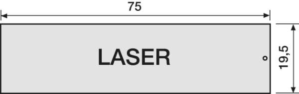 RSA2 Edelstahl Namensschild mit Laserbeschriftung