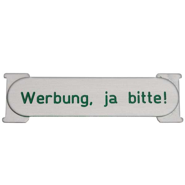 RSA1 ALU Namensschild Werbung ja
