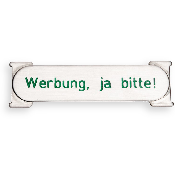RSA1 Edelstahl Namensschild Werbung ja