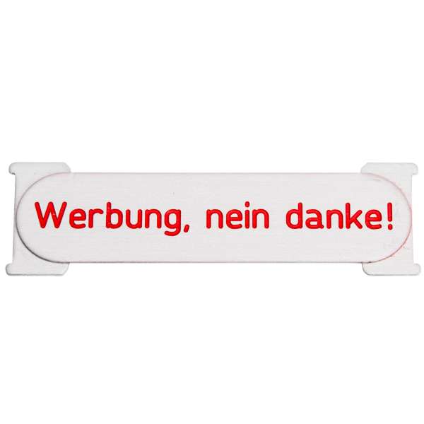 RSA1 ALU Namensschild Werbung nein