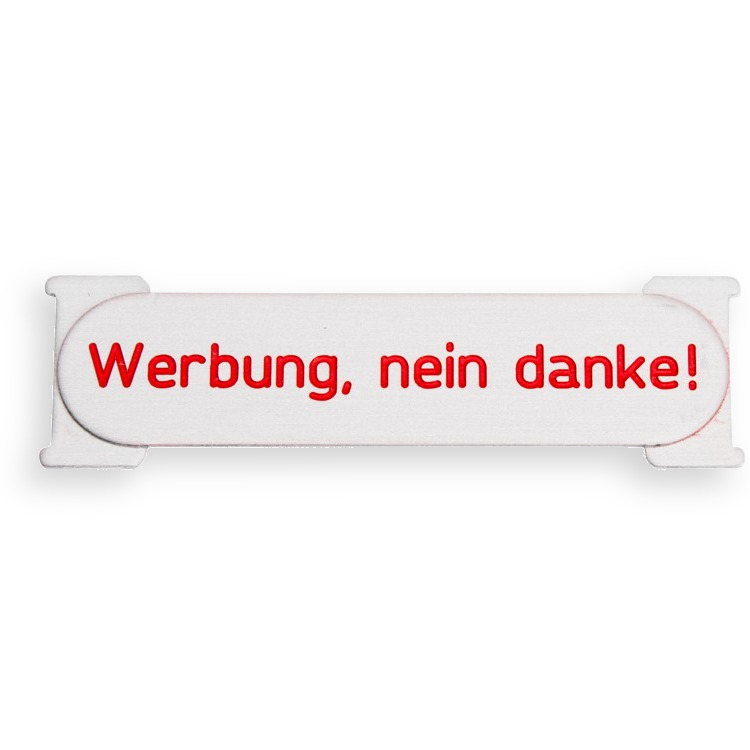 RSA1 ALU Namensschild Werbung nein