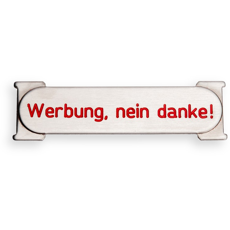 RSA1 Edelstahl Namensschild Werbung nein