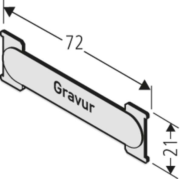 RSA1 ALU Namensschild mit Gravur 