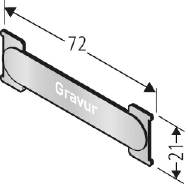 RSA1 Edelstahl Namensschild mit Gravur