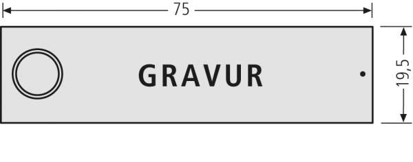 RSA2-kompakt ALU-Namensschild mit Klingelknopf mit Gravur