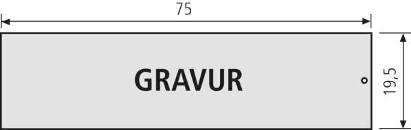 RSA2 Edelstahl Namensschild PVD-beschichtet mit Gravur