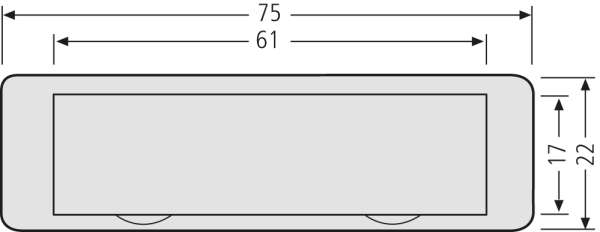 Namensschild NS92 Standard 75x22mm, Quarzgrau