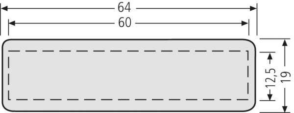 Namensschild 64x19mm 