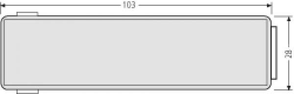 Namensschild 103x28mm Schweiz, Frankreich (französisch)