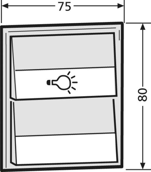 Klingel- und Lichtmodul (1x Licht/1x Klingel), Quarzgrau