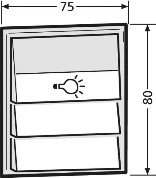 Klingel- und Lichtmodul (1x Licht/2x Klingel), Quarzgrau