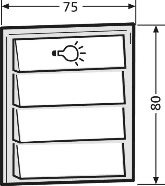 Klingel- und Lichtmodul (1x Licht/3x Klingel), Quarzgrau