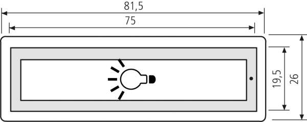 RSA2 Kunststoff Lichtschild (mit Gehäuse) mit Beleuchtung