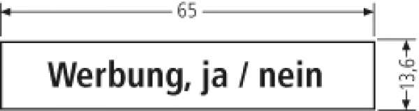 Namensschildeinlage RSA2 und NS09 mit Beschriftung