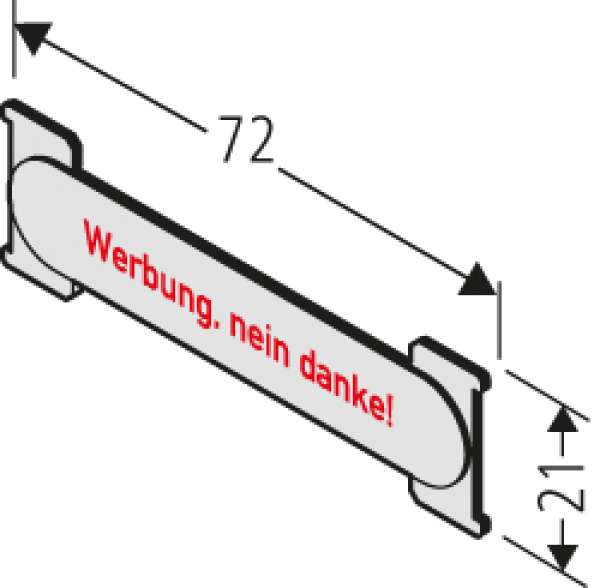 RSA1 ALU Namensschild Werbung nein