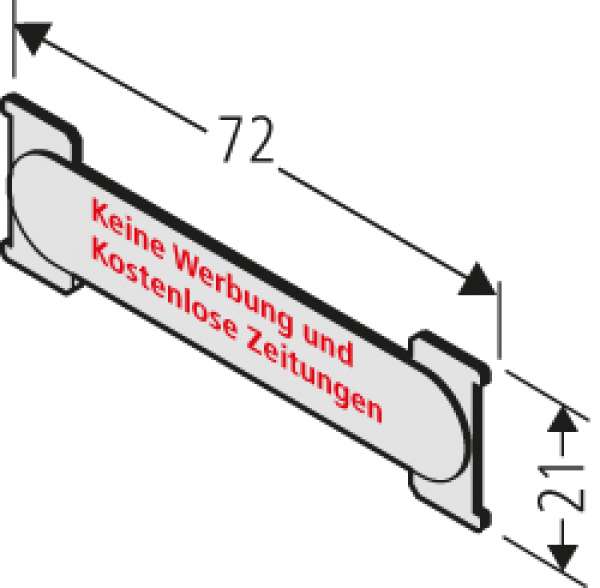 RSA1 ALU Namensschild Werbung nein