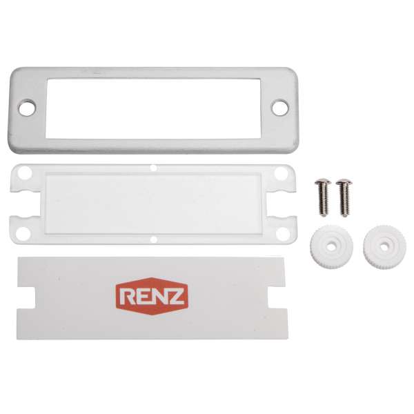 Namensschild Antivandalismus 83x26mm verschraubt (außen), Silber
