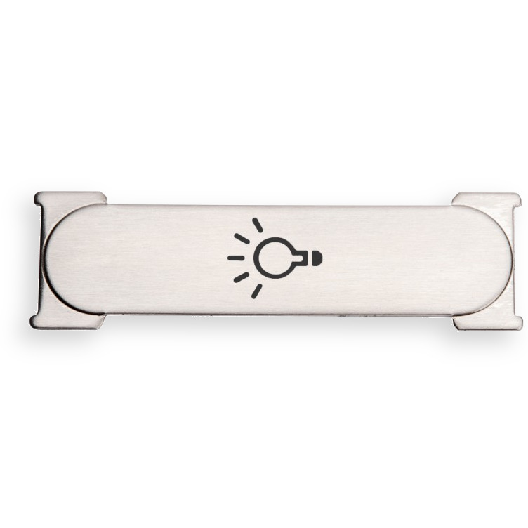 RSA1 Edelstahl Lichtschild mit Laserbeschriftung