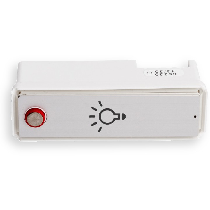RSA2-kompakt ALU-Lichtschild mit Lichtknopf (mit Gehäuse) mit Laserbeschriftung