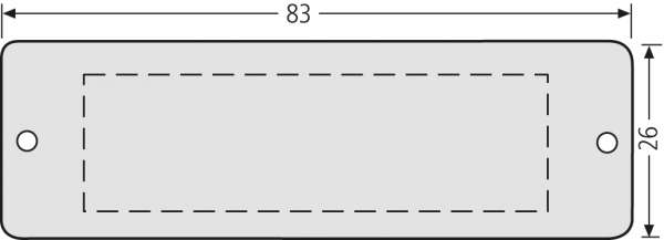 Namensschild Antivandalismus 83x26mm verschraubt (innen)