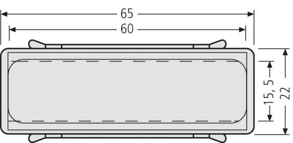 Namensschild 65x22mm mit Feder für Entnahmetüre (50 Stück)