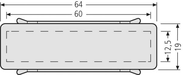 Namensschild 64x19mm mit Feder (50 Stück)