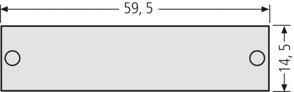 Namensschild 59x14,5mm zum Aufschrauben