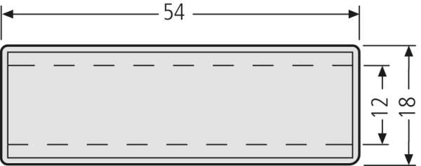 Namensschild 54x18mm