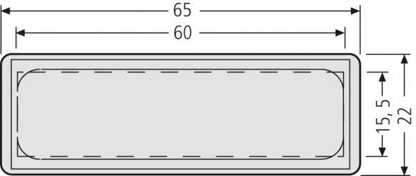Namensschild 65x22mm für Einwurfklappe (50 Stück)