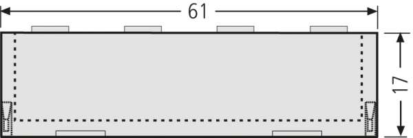 Namensschild-Abdeckung NS92 61x17mm