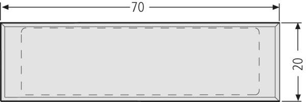Namensschild 70x20mm