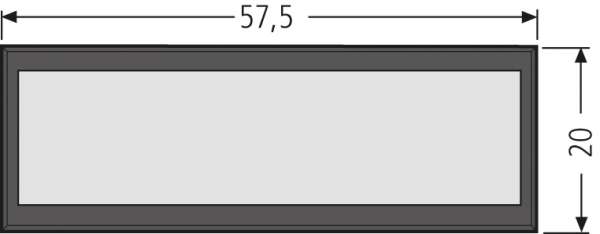 Namensschild 57,5x20mm schwarzbraun