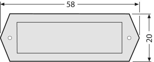 Namensschild 58x20mm ALU-Rahmen