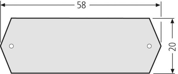 Namensschild 58x20mm ALU