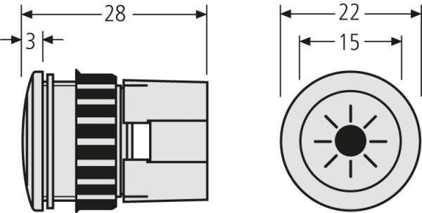 Lichtknopf Grothe Edelstahl