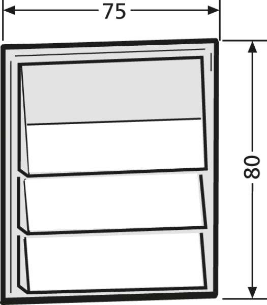 Klingelmodul (3xKlingel), Quarzgrau