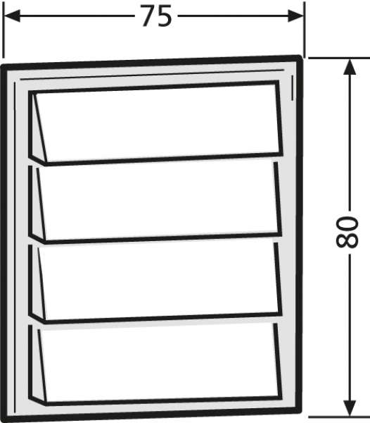 Klingelmodul (4xKlingel), Verkehrsweiß