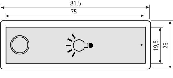 RSA2-kompakt Edelstahl-Lichtschild mit Lichtknopf (mit Gehäuse) mit Laserbeschriftung