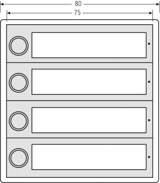 RSA2-kompakt Kunststoff Block (4x Klingel)