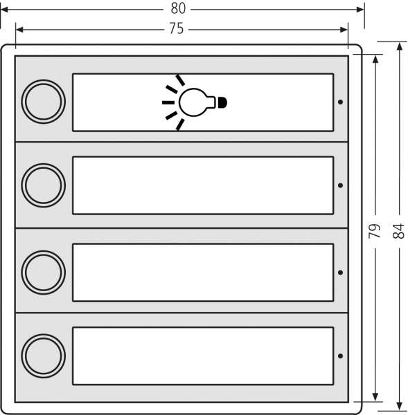 RSA2-kompakt Kunststoff Block (3x Klingel/1xLicht)