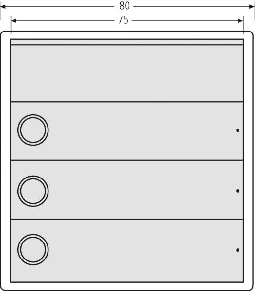 RSA2-kompakt ALU Block (3x Klingel/1xBeleuchtung)